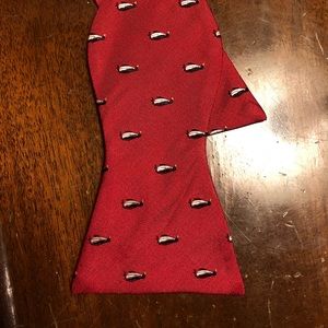 Penguin print bow tie
